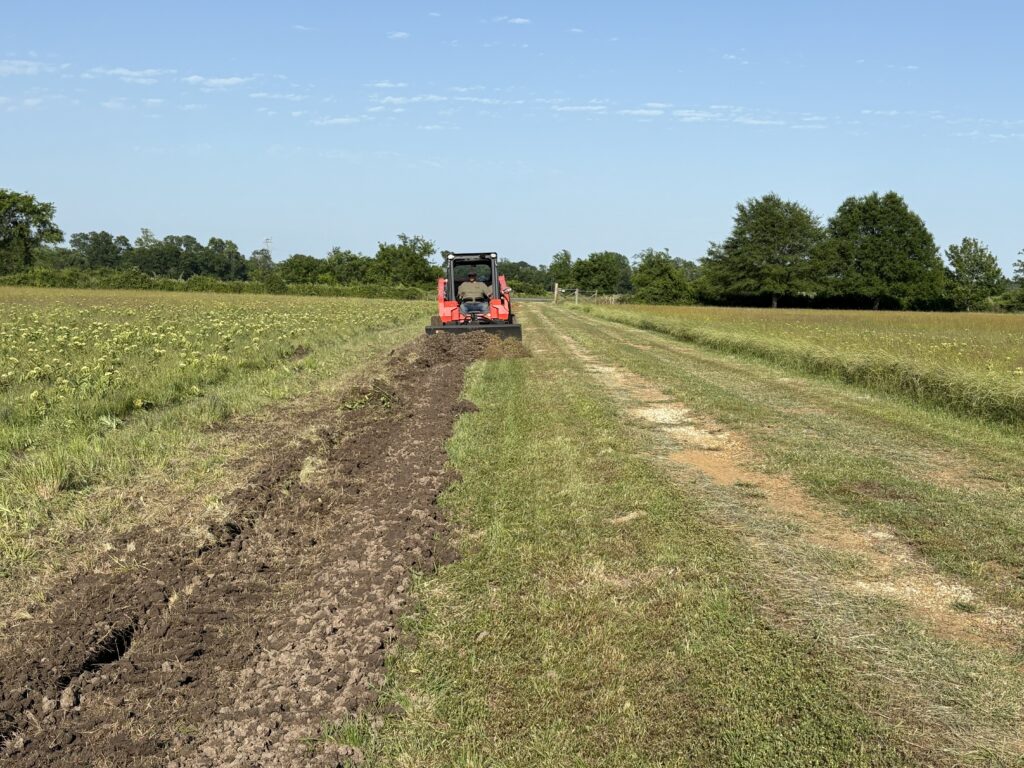 Professional trenching services for water lines and utilities in Northeast Texas